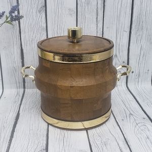 Shelton Ware Vinyl Wood Ice Bucket